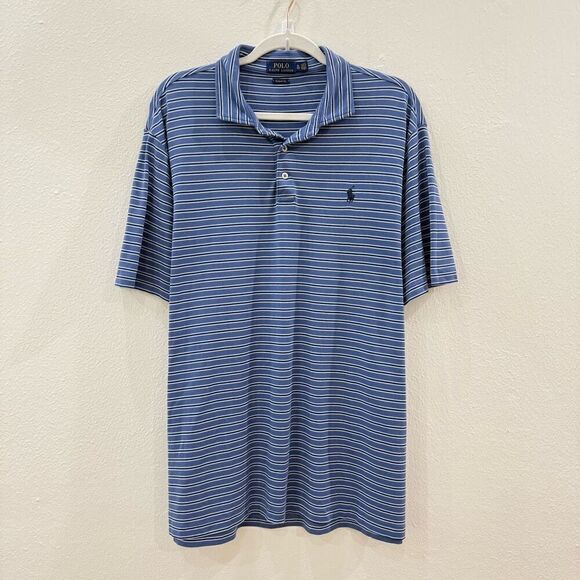 Polo Other - Polo Ralph Lauren Men's XL Classic Fit Blue Striped Short Sleeve Polo Shirt